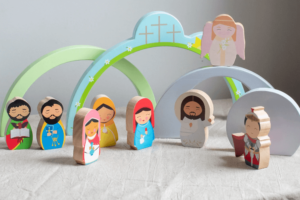 Wooden Easter toy set from Shining Light Dolls